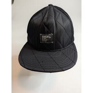 Stussy snap Back Quilted Baseball Hat Black